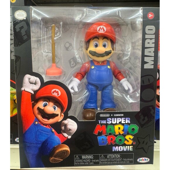The Super Mario Bros. Movie 5-inch Mario Action Figure with Plunger OLSTY - Picture 1 of 1